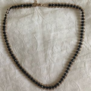 adjustable black and gold brandy melville necklace